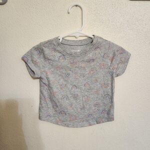 Garanimals Gray Tee with Pastel Rainbow Print